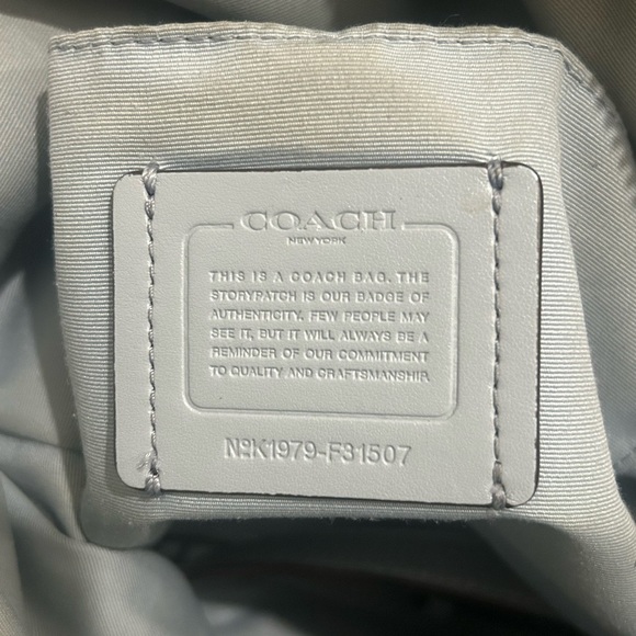 Coach Pebble Baby Blue Leather Shoulder Bag With Braided Strap - Picture 7 of 9